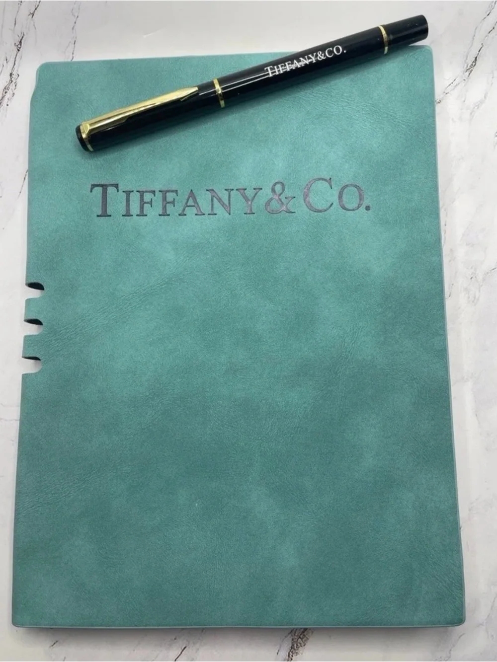 Tiffany & Co. Robin's Egg Blue Journal with Black Pen